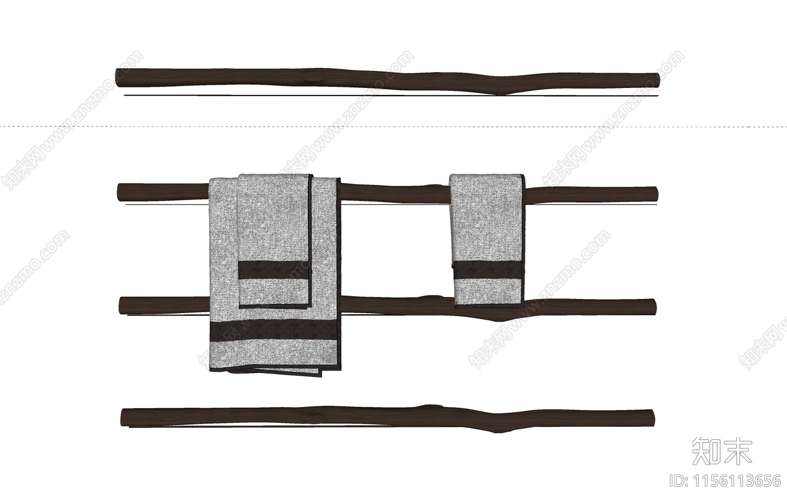 现代毛巾架SU模型下载【ID:1156113656】