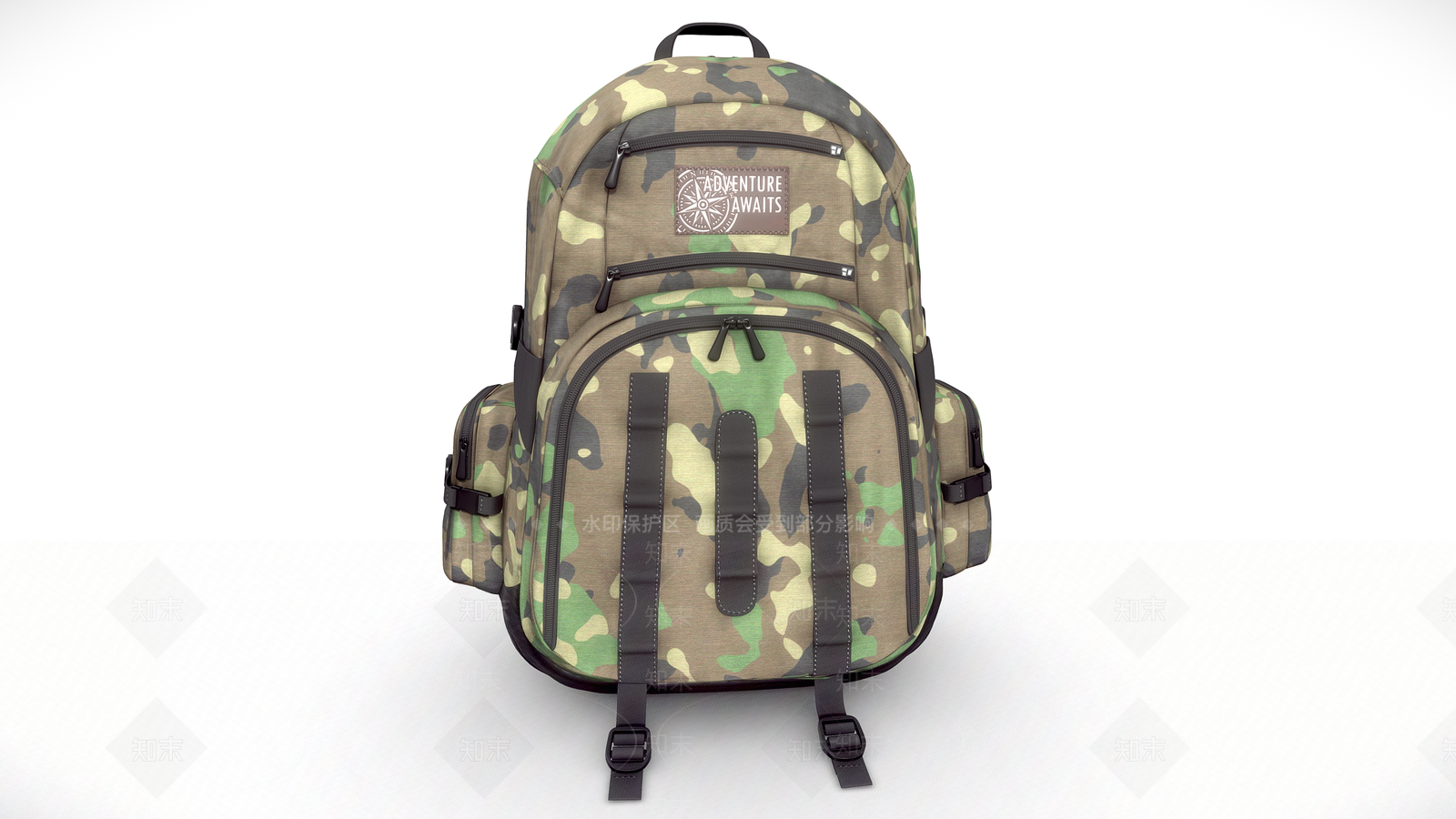 迷彩背包3D模型下载【ID:1156116526】