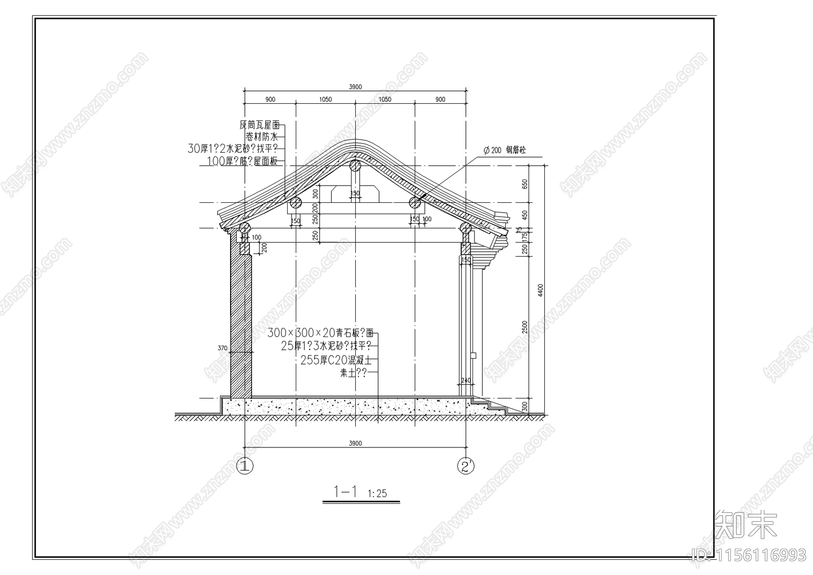 经典四合院建筑cad施工图下载【ID:1156116993】