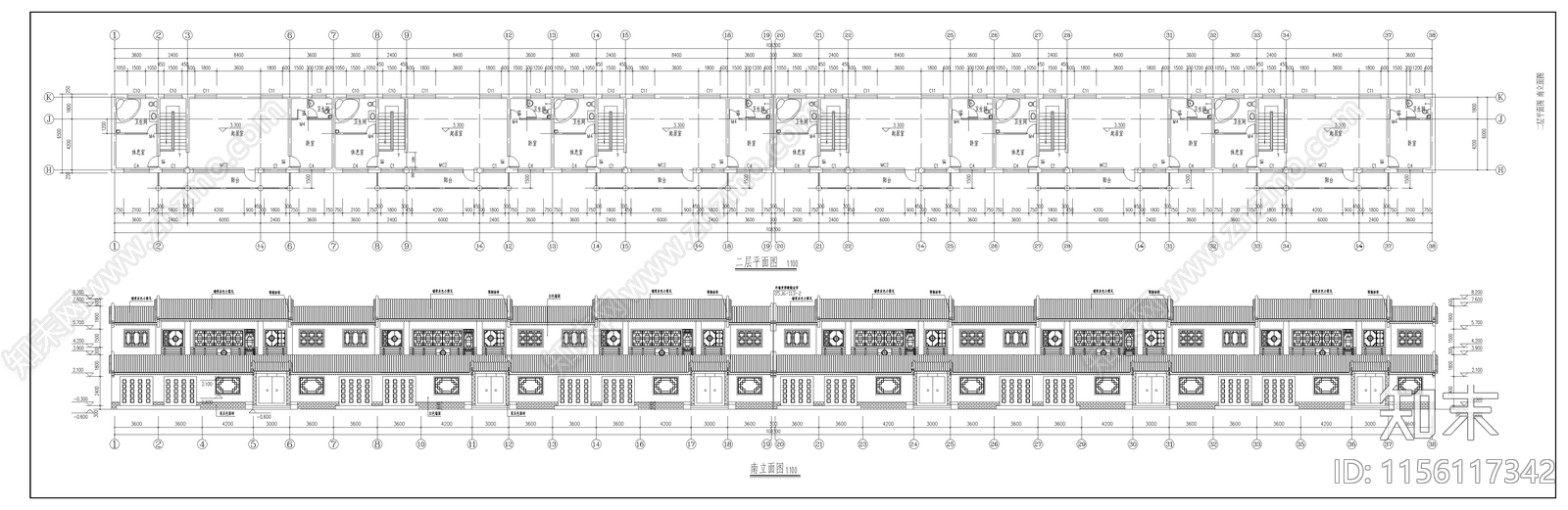 四合院建施图cad施工图下载【ID:1156117342】