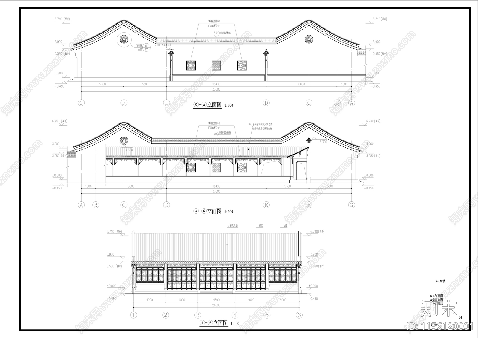 中式古建cad施工图下载【ID:1156120001】