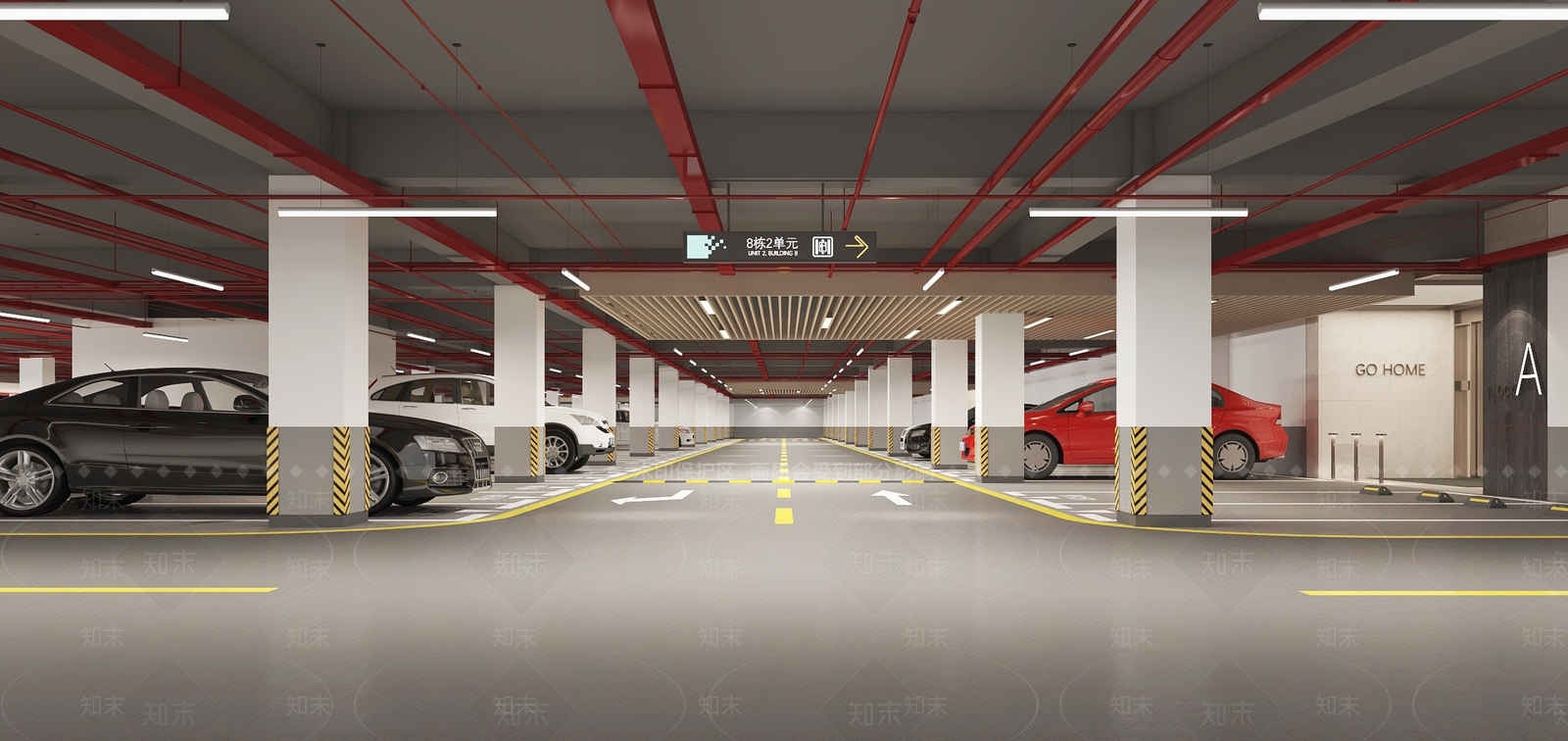 现代车库SU模型下载【ID:1156120577】