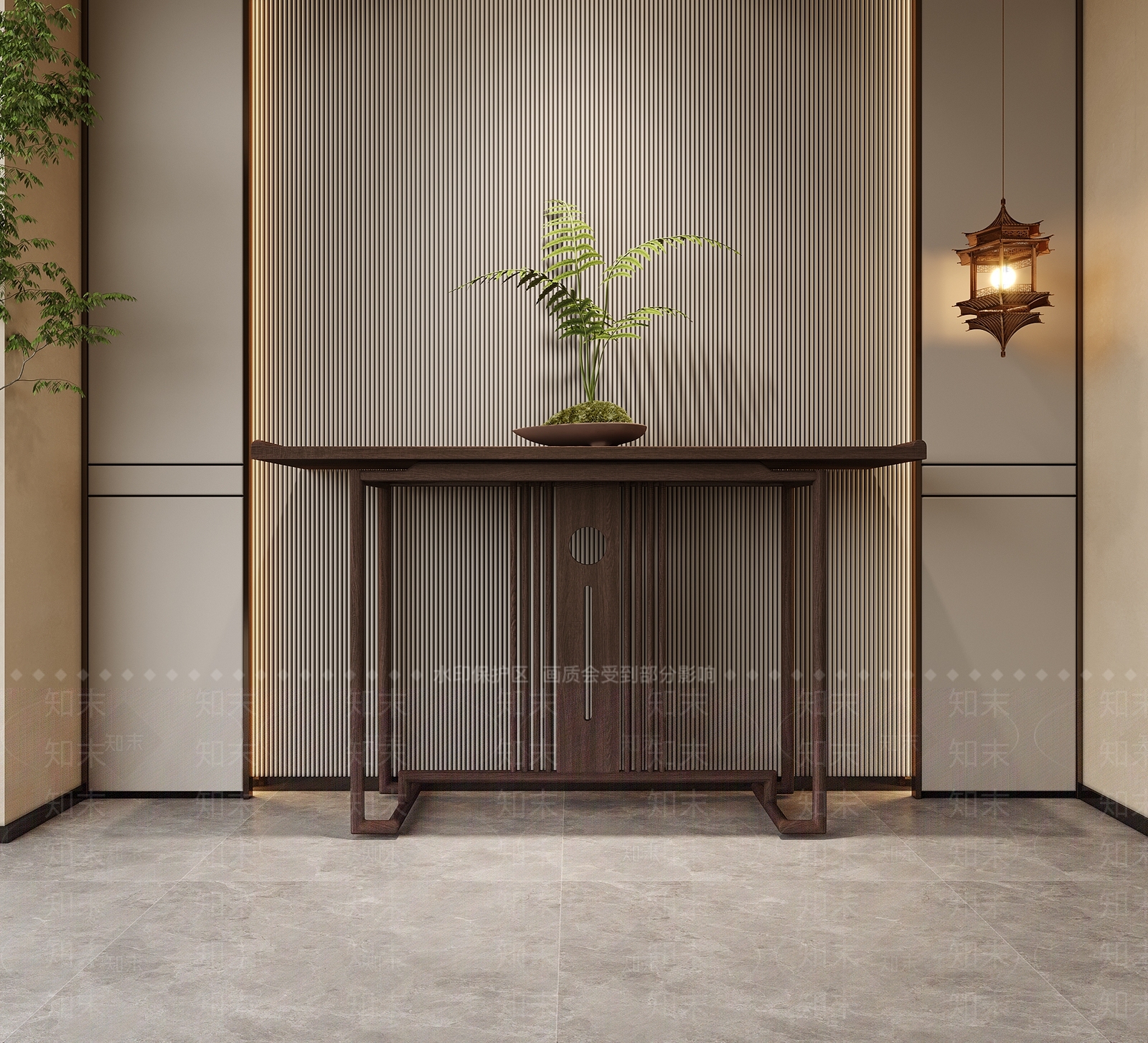中式禅意条案3D模型下载【ID:1156122107】
