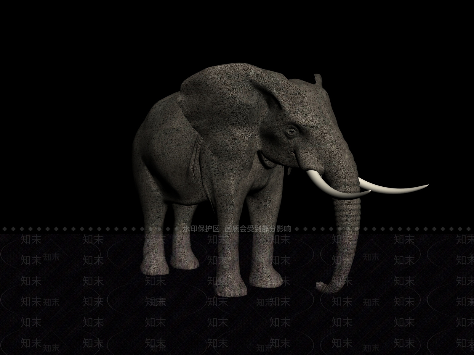 现代大象摆件3D模型下载【ID:1156123696】