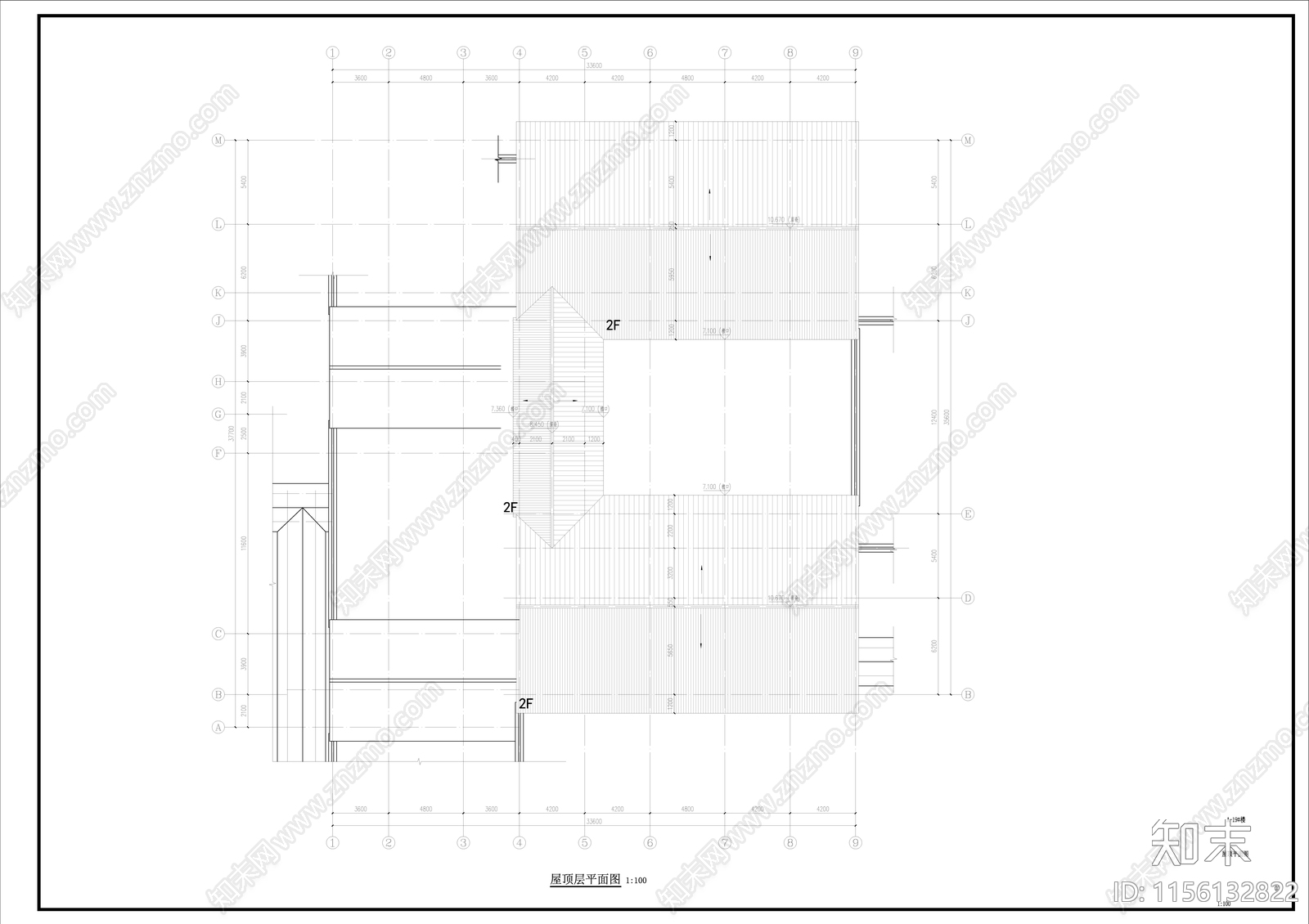 中式古建硬山建筑cad施工图下载【ID:1156132822】