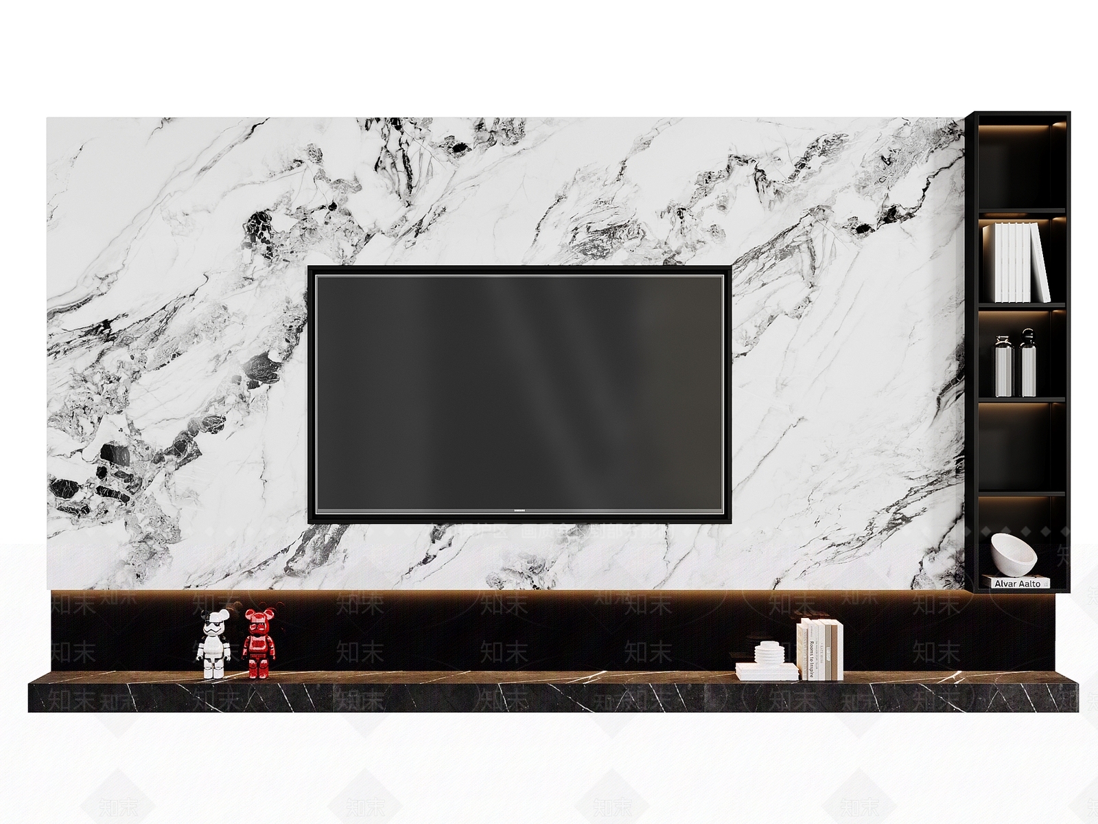现代电视柜3D模型下载【ID:1156134384】