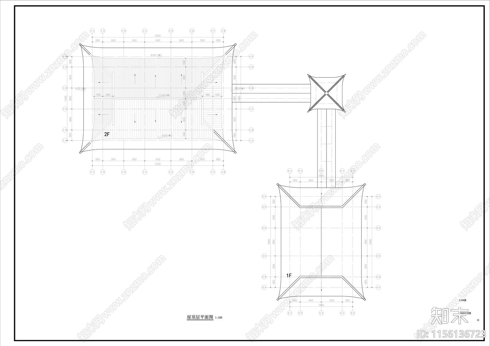 中式古建歇山建筑cad施工图下载【ID:1156136723】