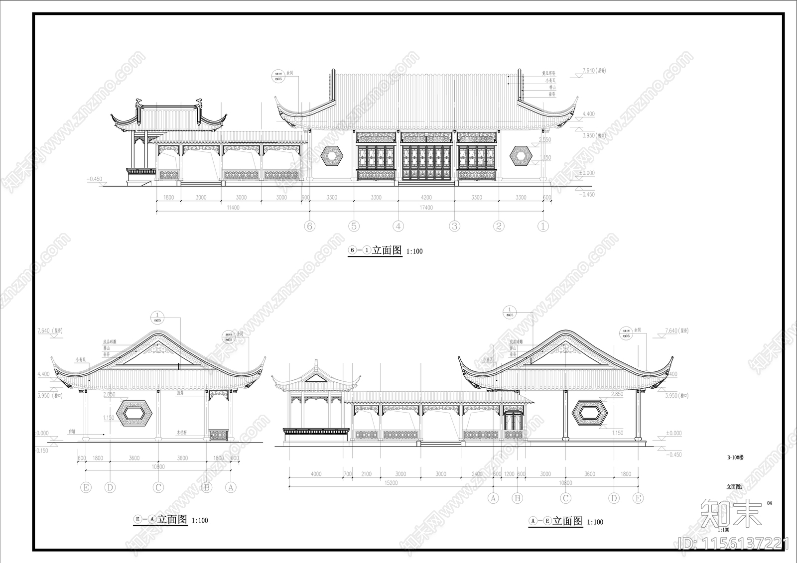 中式古建歇山建筑施工图下载【ID:1156137221】