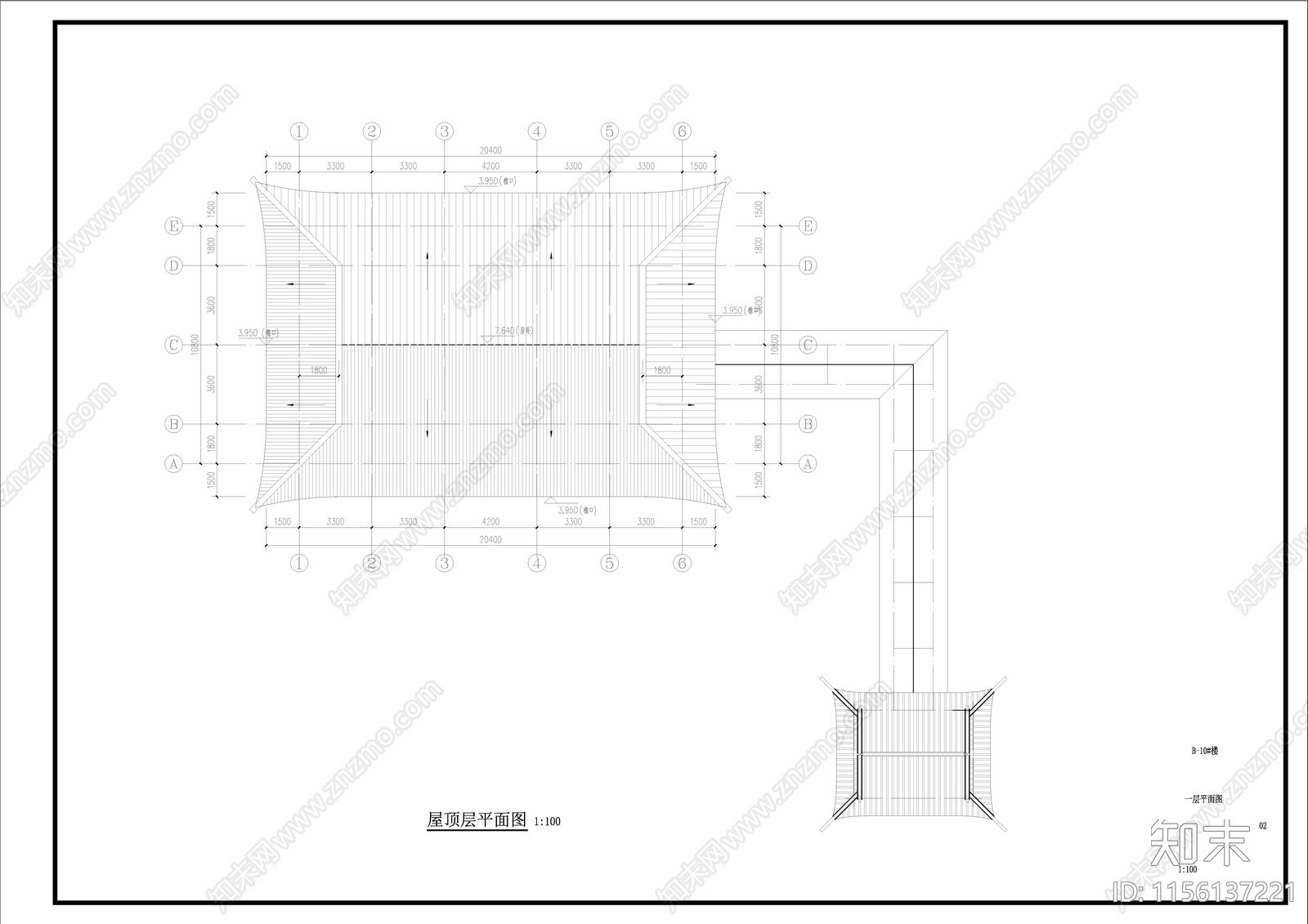 中式古建歇山建筑施工图下载【ID:1156137221】