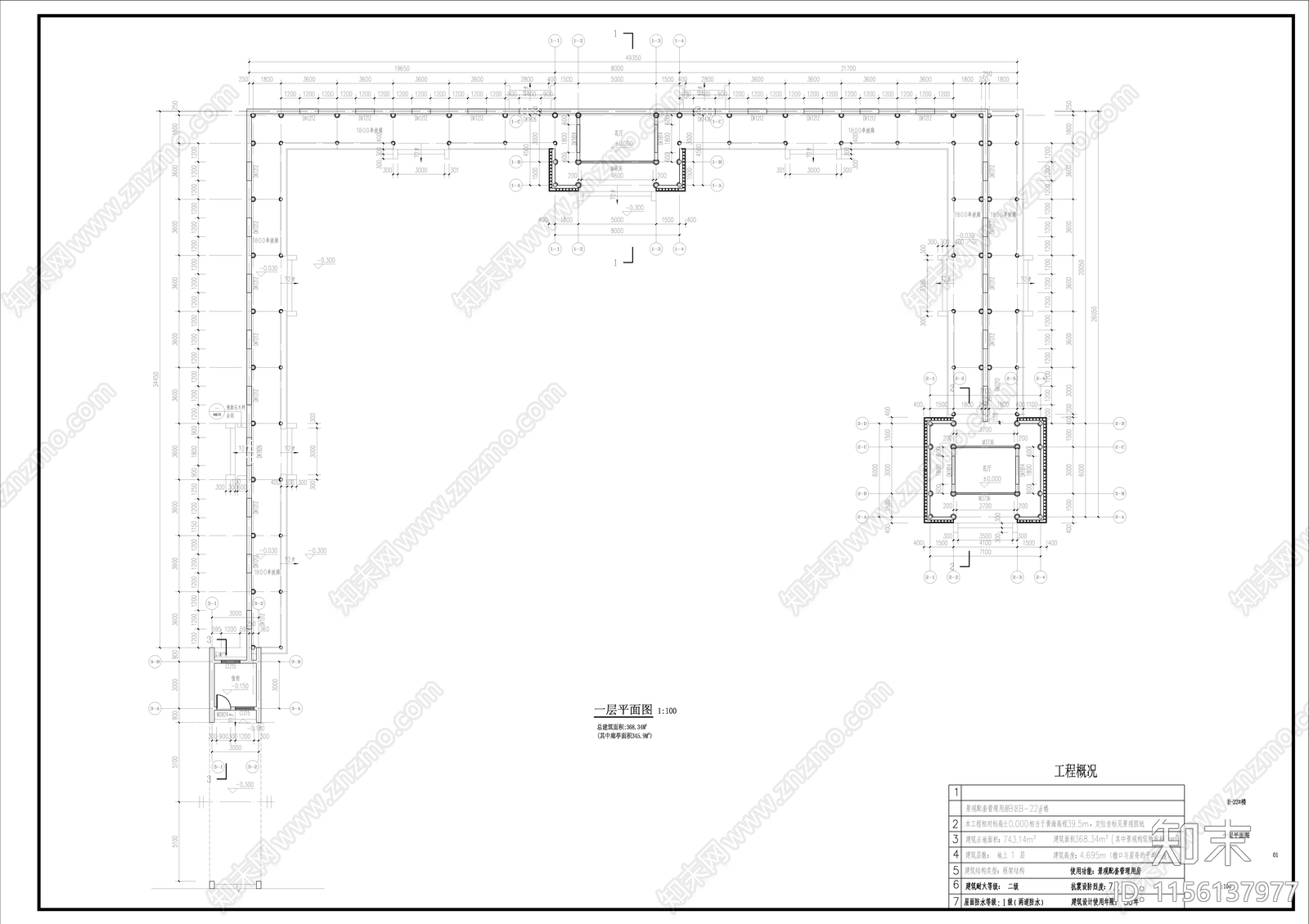 中式古建歇山建筑cad施工图下载【ID:1156137977】