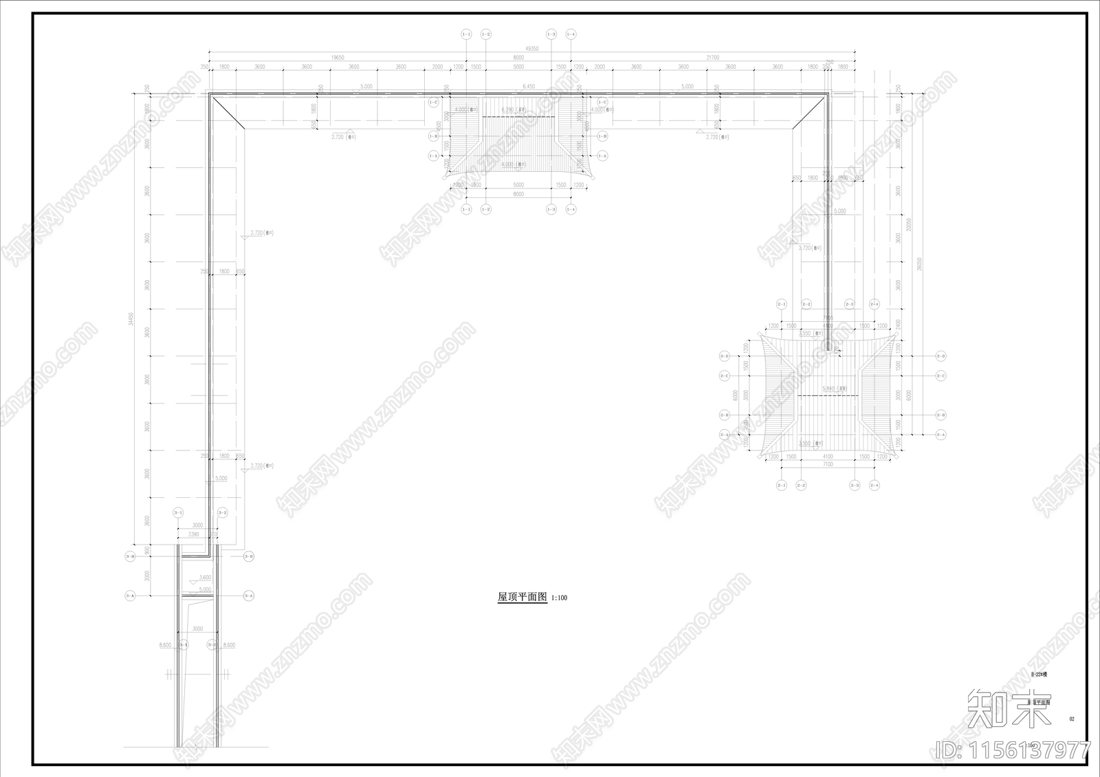 中式古建歇山建筑cad施工图下载【ID:1156137977】