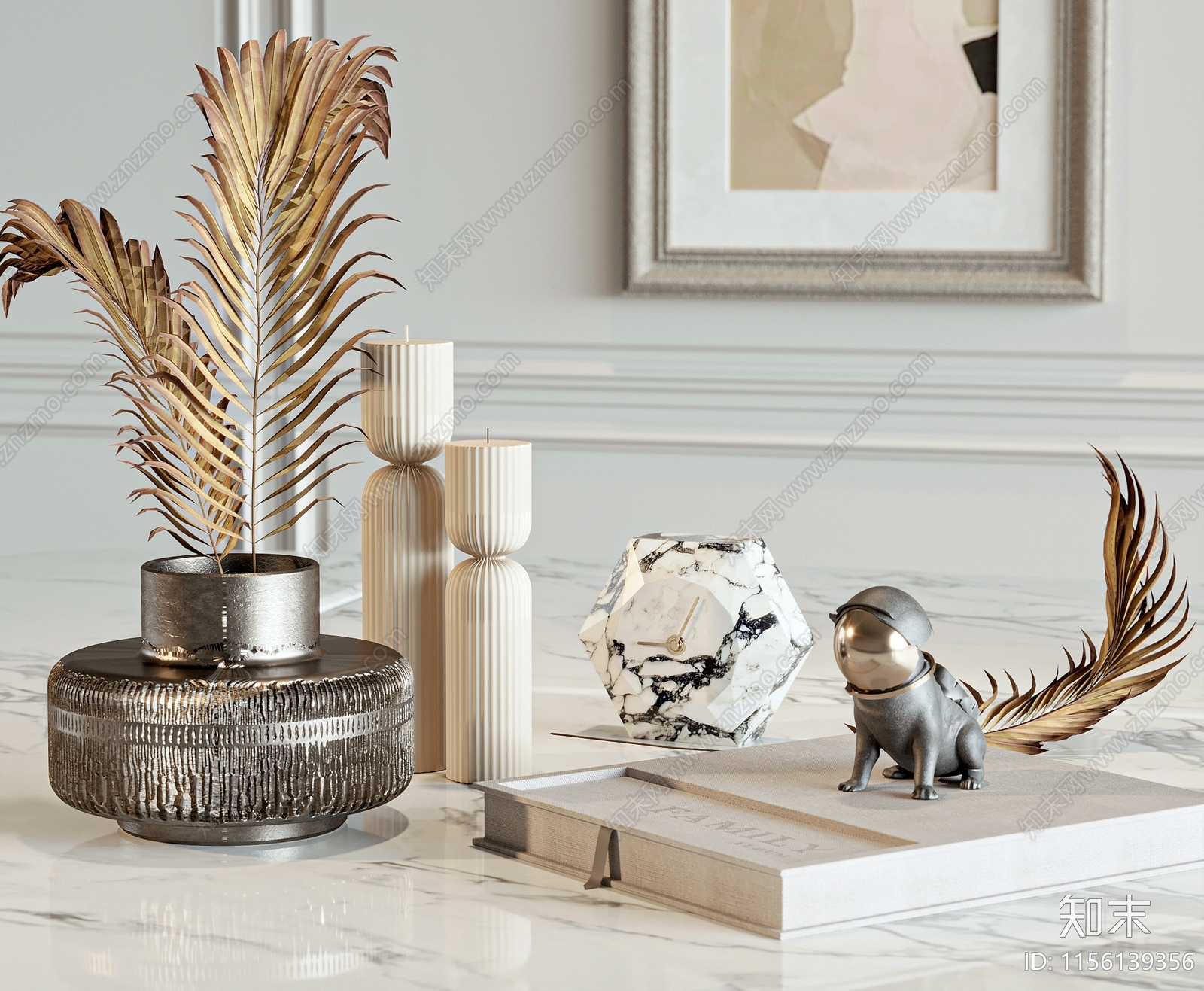 现代装饰品摆件组合SU模型下载【ID:1156139356】