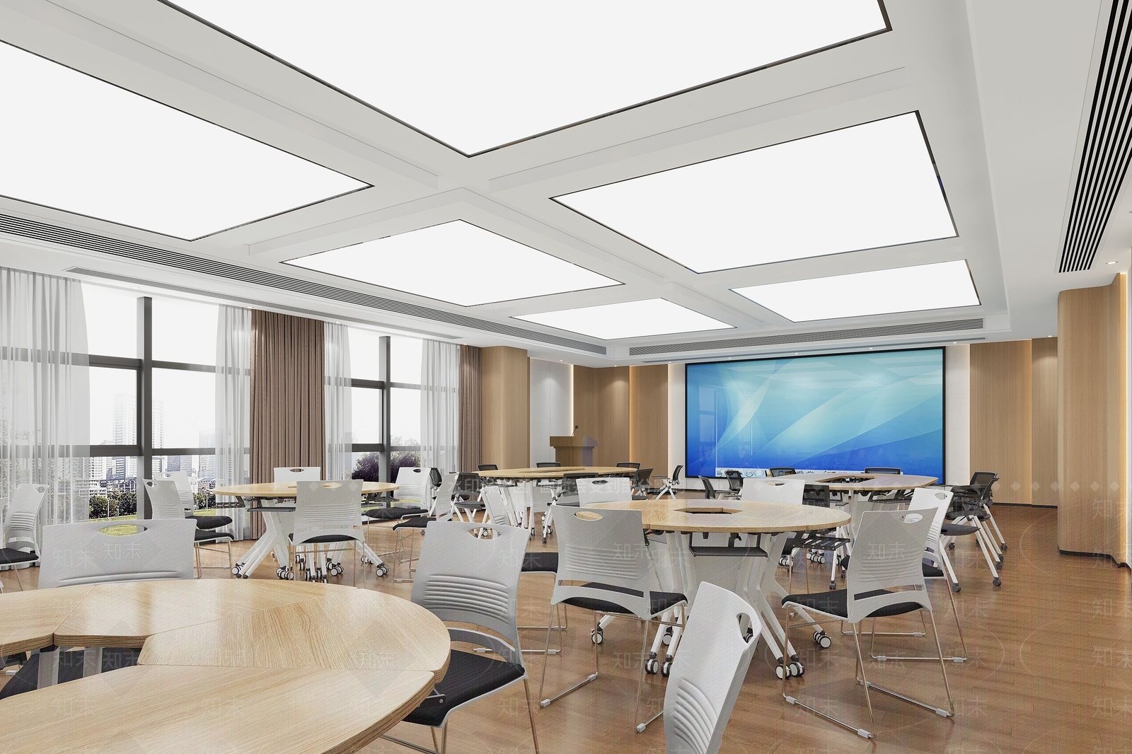 现代教室3D模型下载【ID:1156148104】