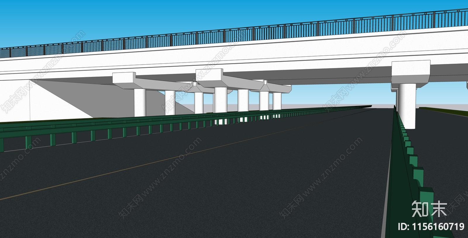 现代道路SU模型下载【ID:1156160719】