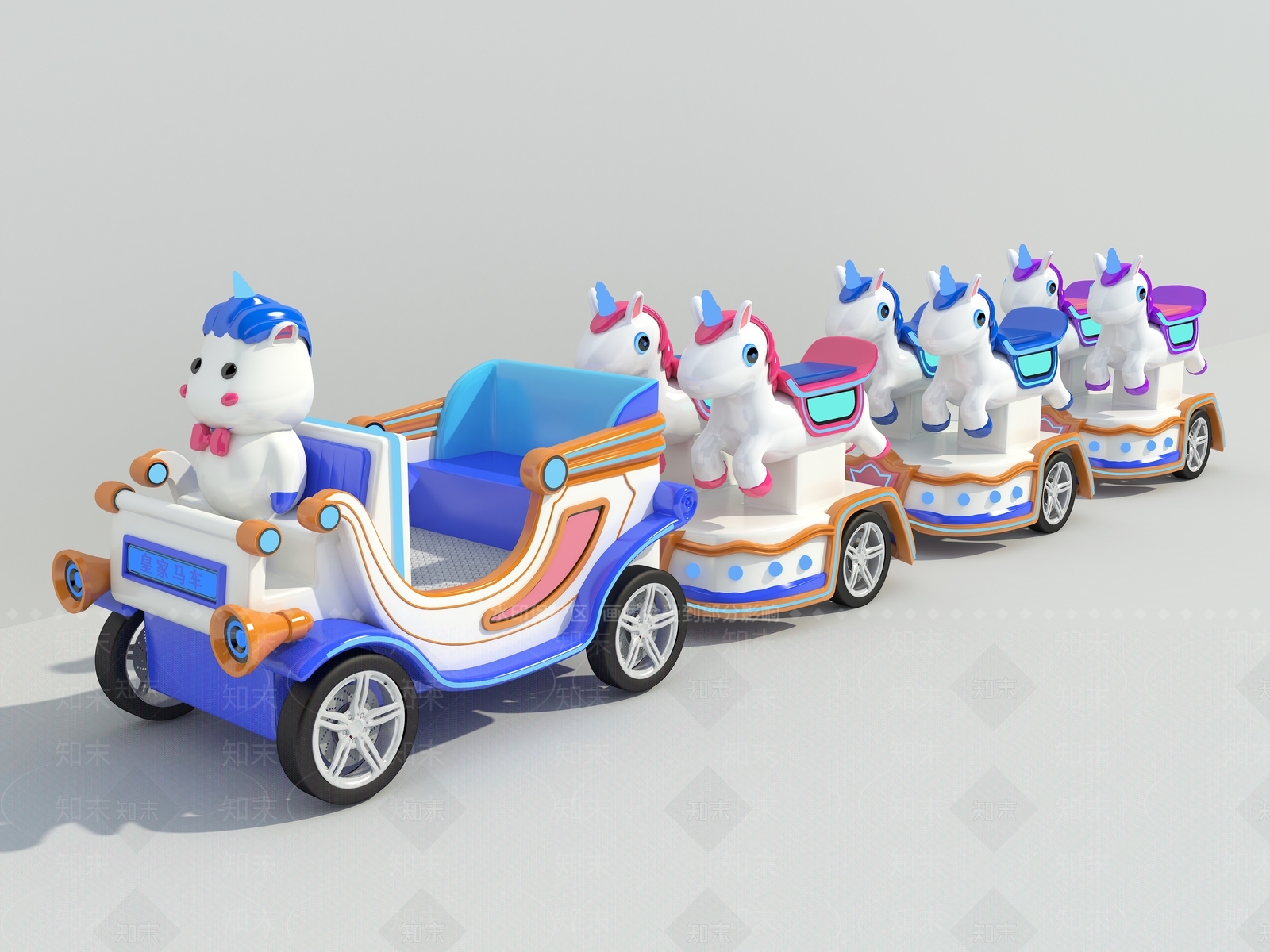 现代观光火车3D模型下载【ID:1156161167】