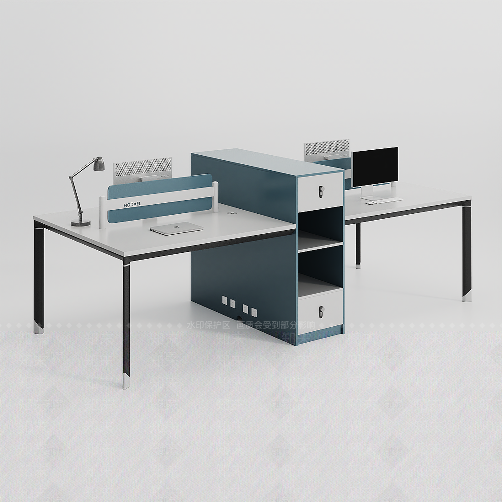 现代办公桌3D模型下载【ID:1156162198】