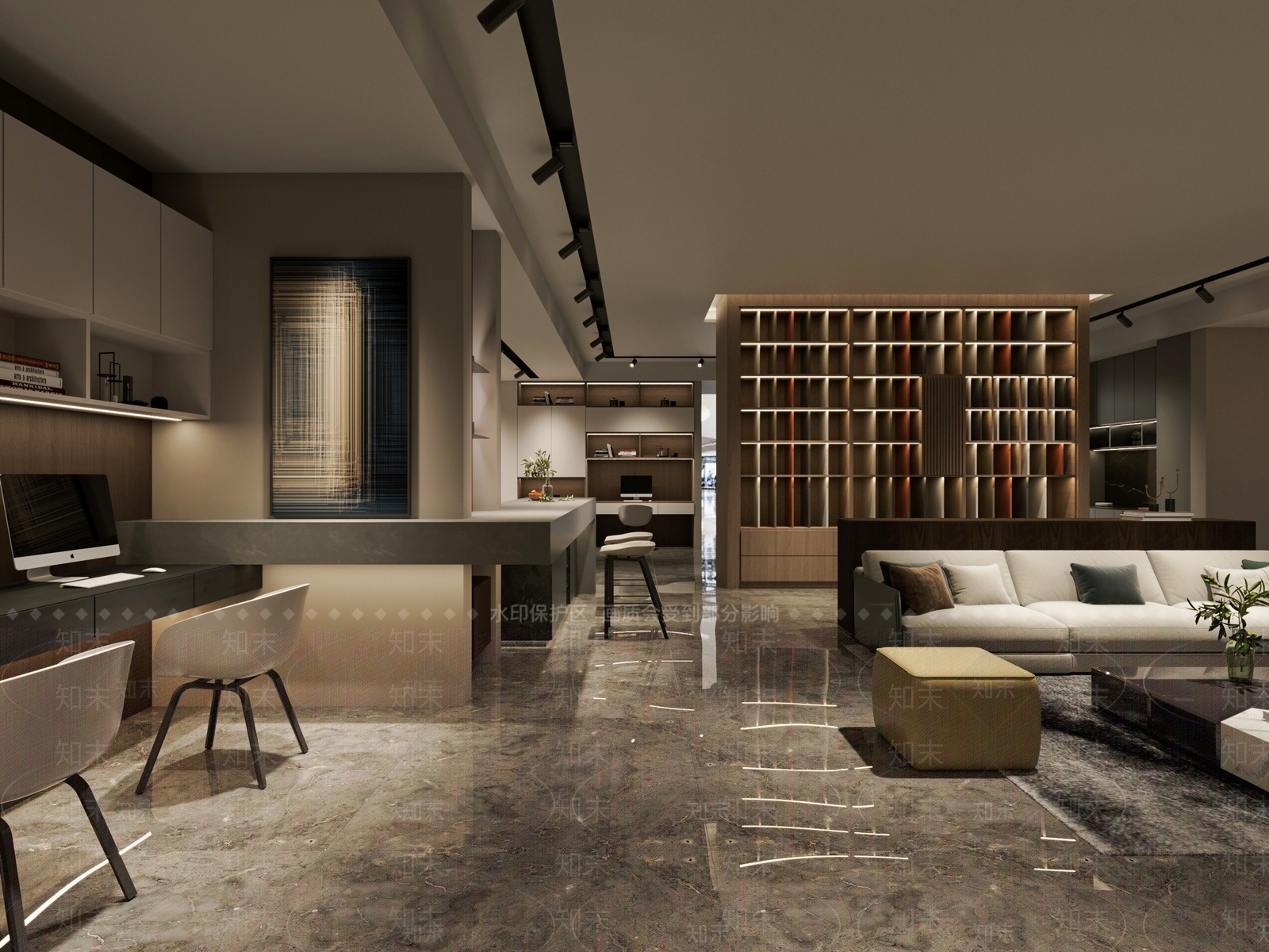 现代定制家具专卖店3D模型下载【ID:1156162236】