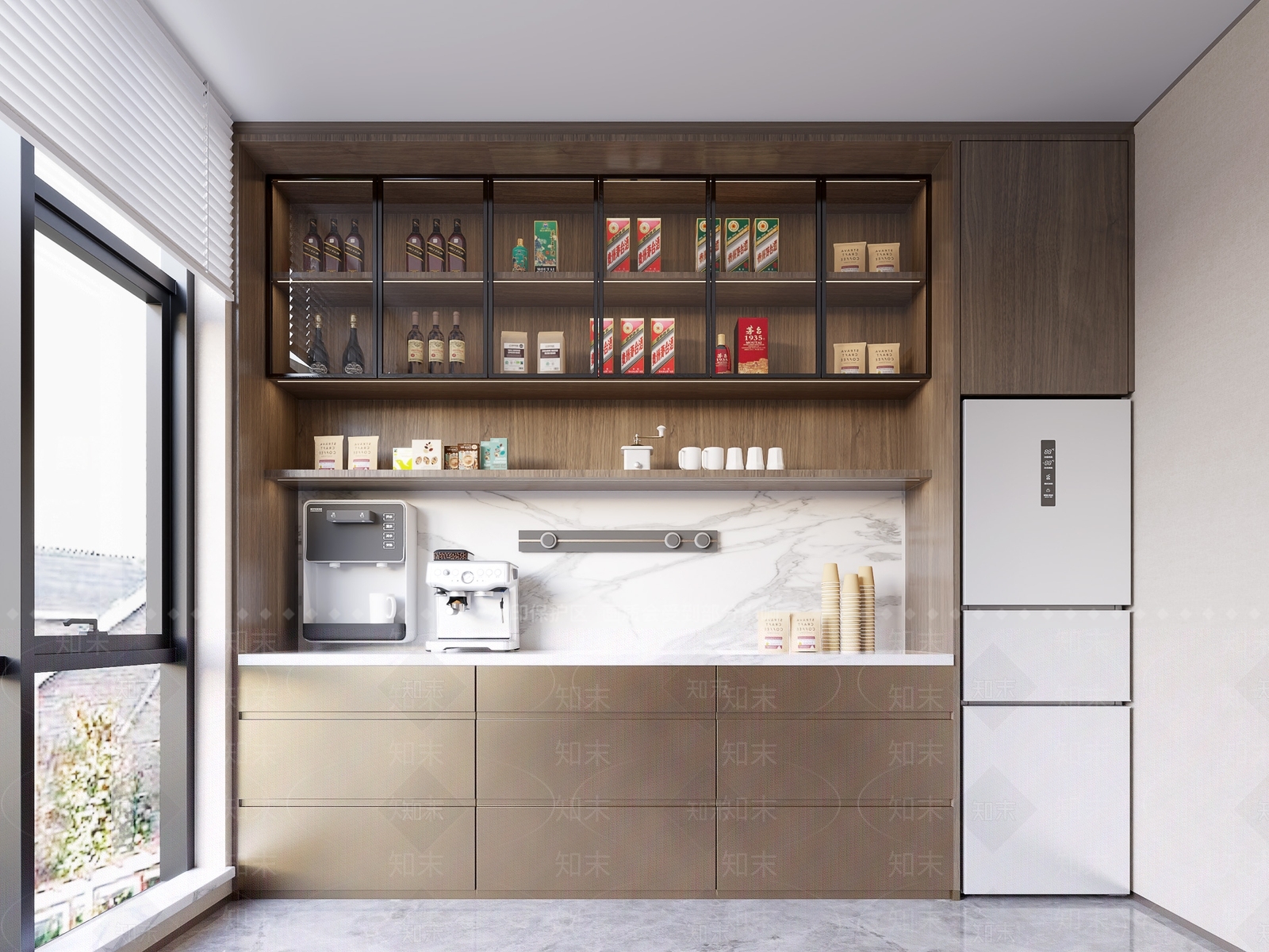 现代办公茶水间3D模型下载【ID:1156164233】