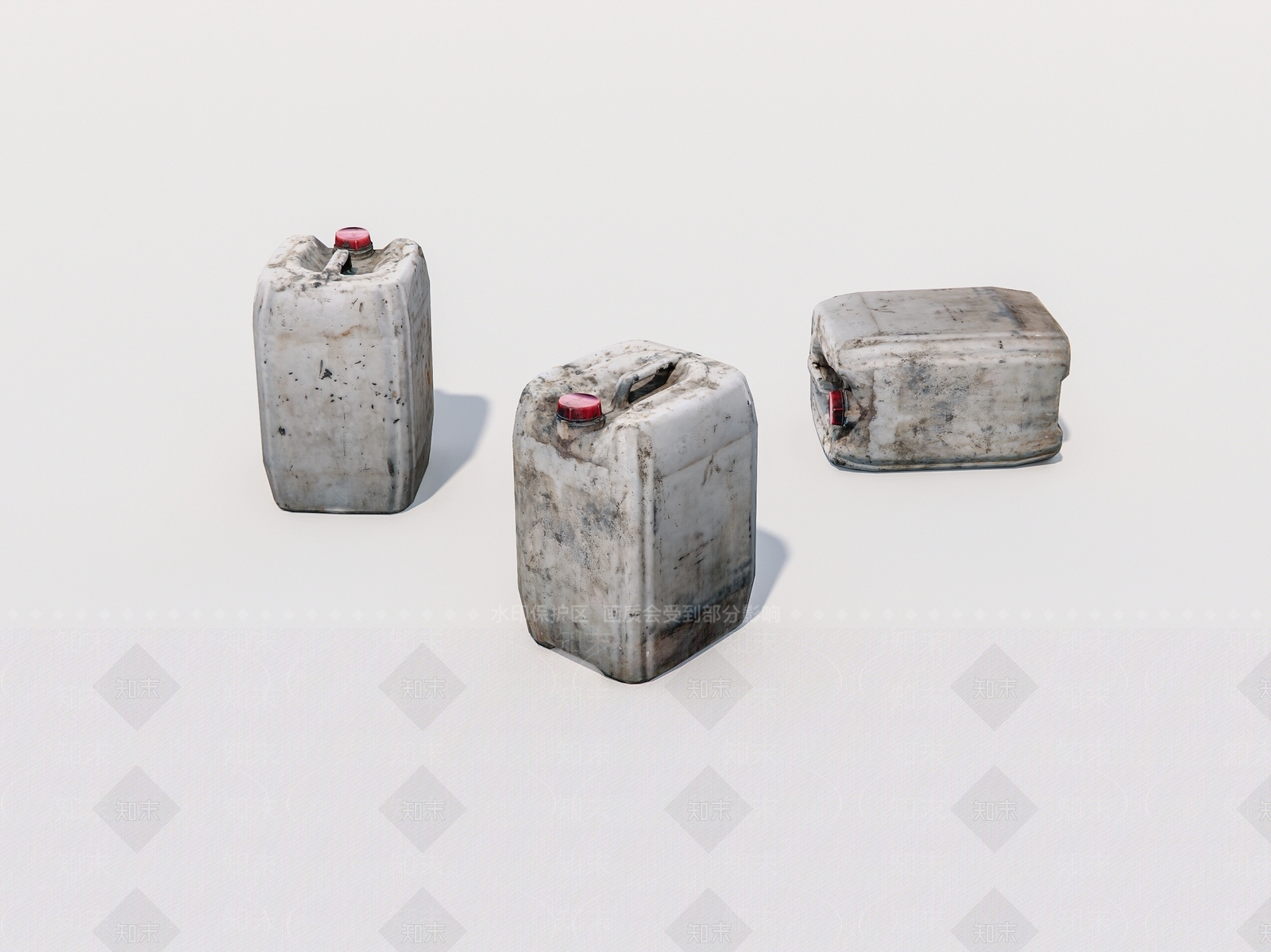 老旧塑料桶3D模型下载【ID:1156166936】