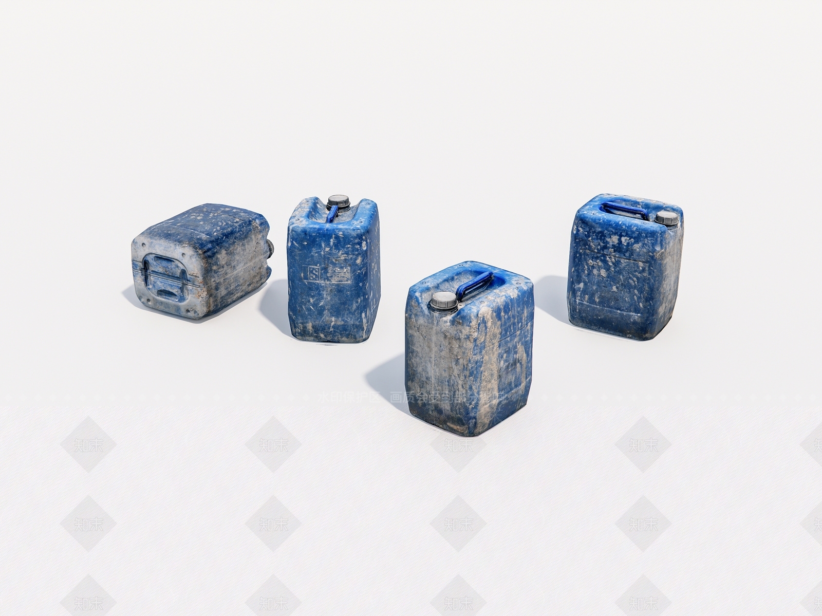 老旧塑料桶3D模型下载【ID:1156167128】