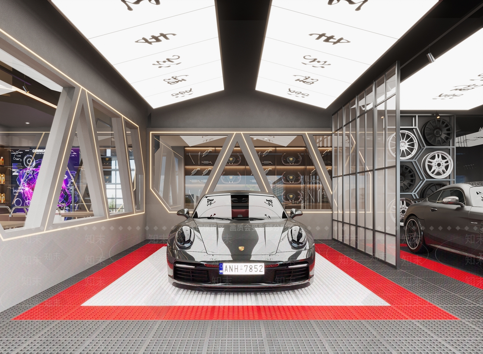 现代洗车店3D模型下载【ID:1156172317】