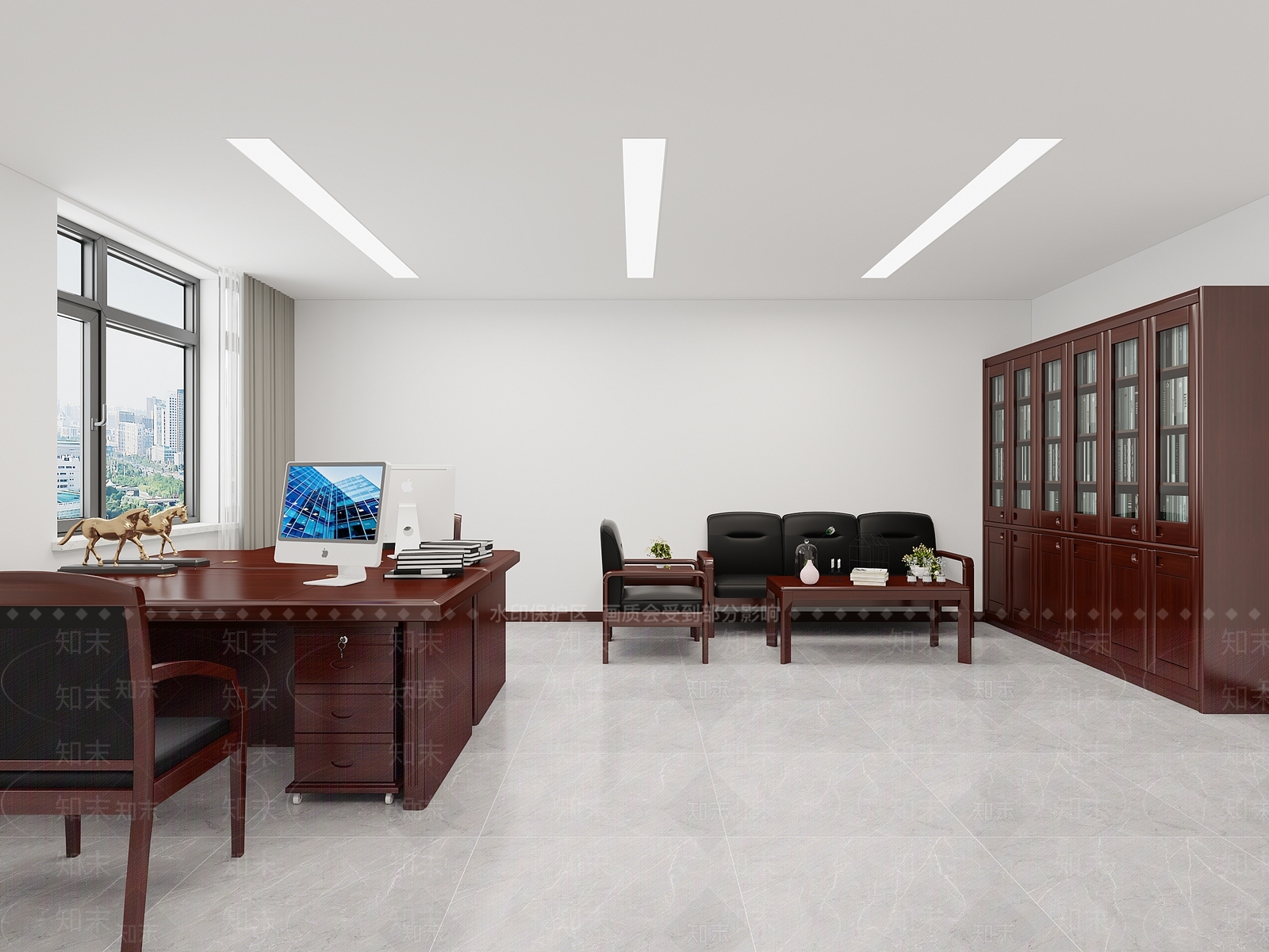 现代政府办公室3D模型下载【ID:1156171822】