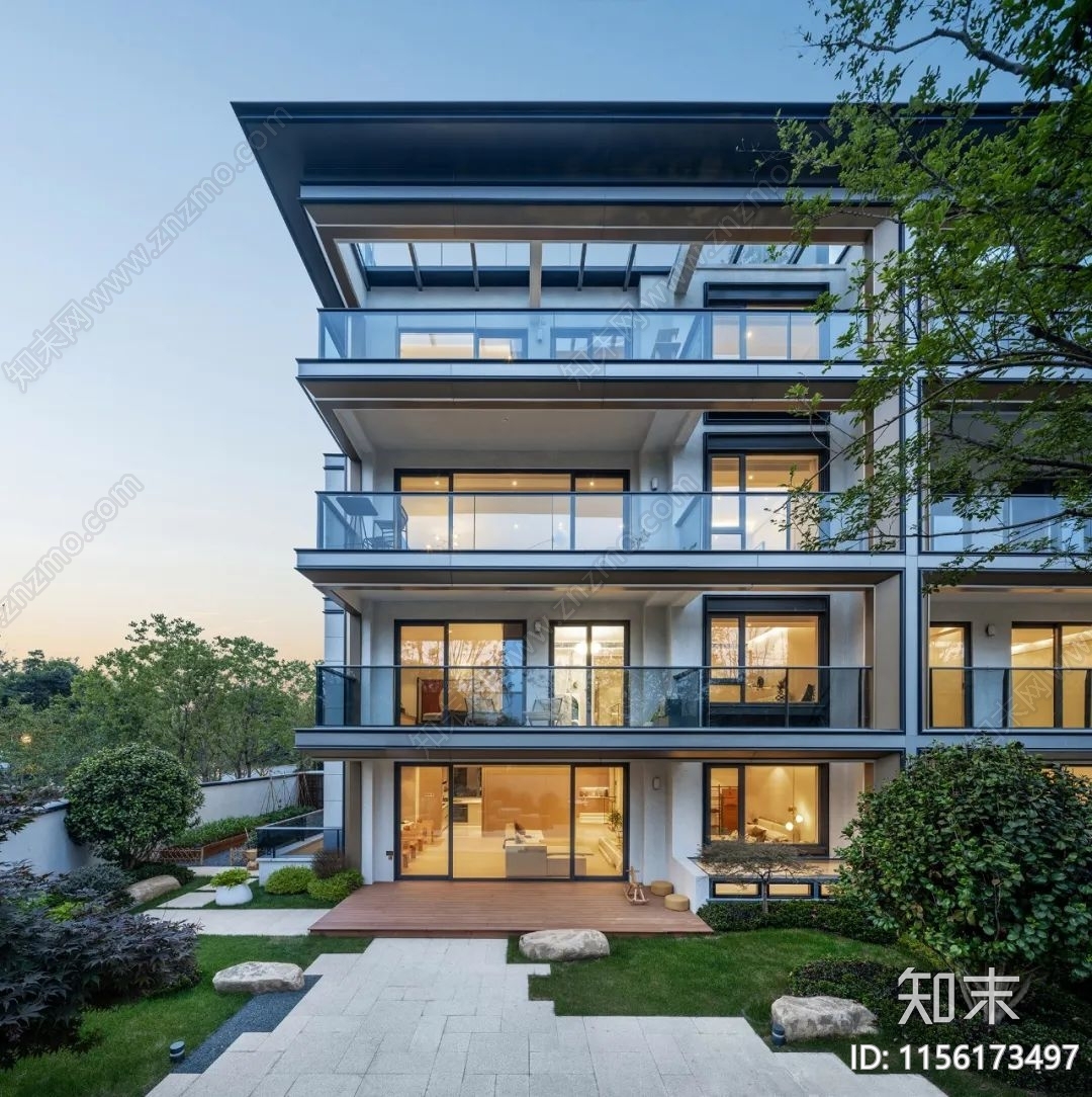 现代风格叠墅施工图下载【ID:1156173497】