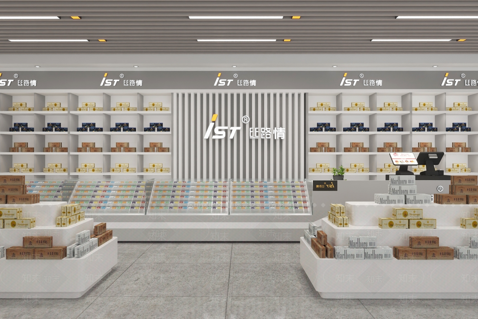 现代烟酒店3D模型下载【ID:1156173993】
