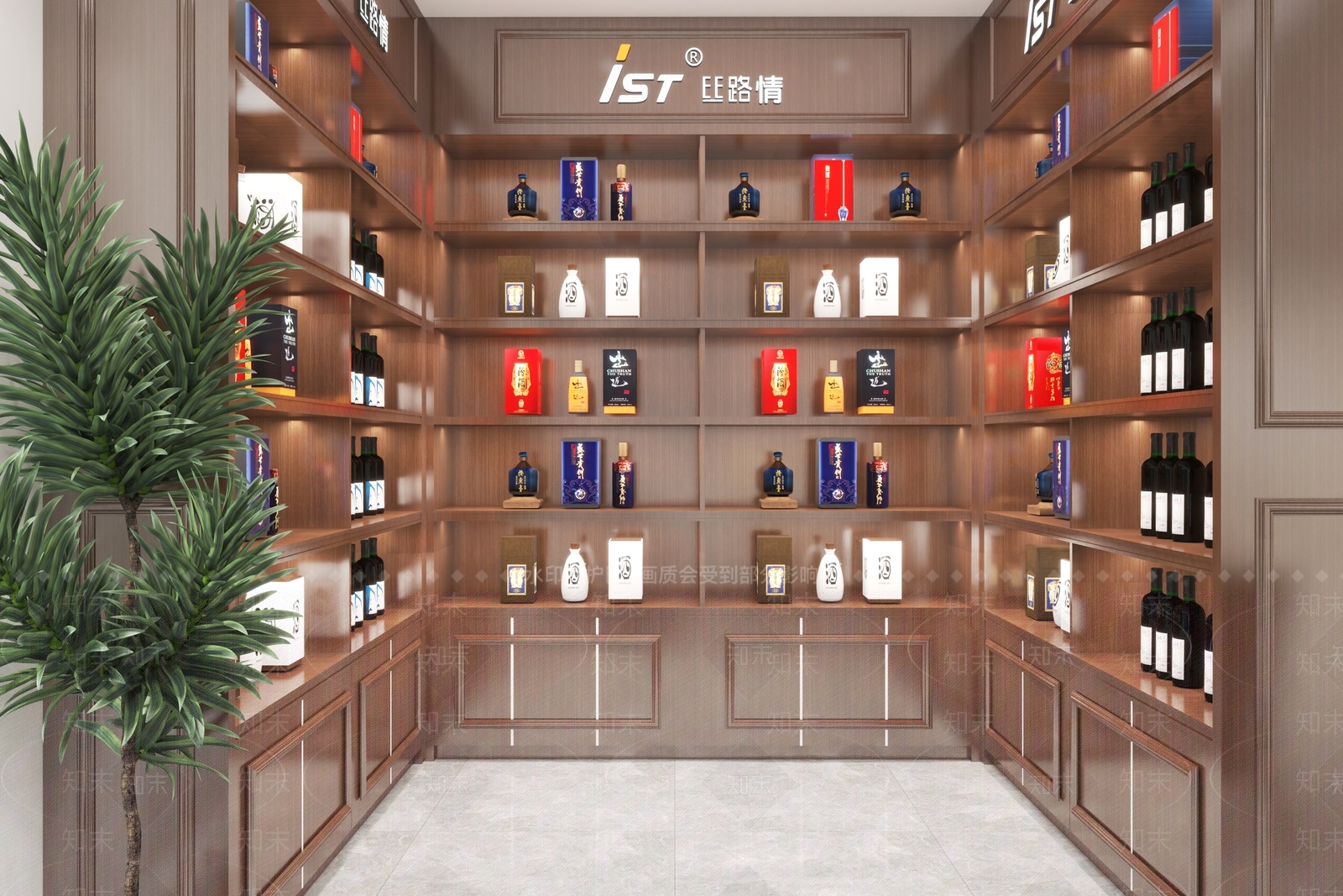 现代烟酒店3D模型下载【ID:1156173993】