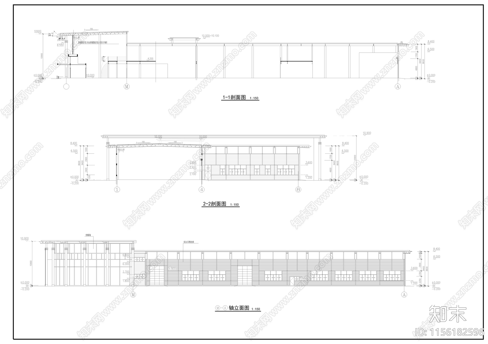 汽车4S店cad施工图下载【ID:1156182596】