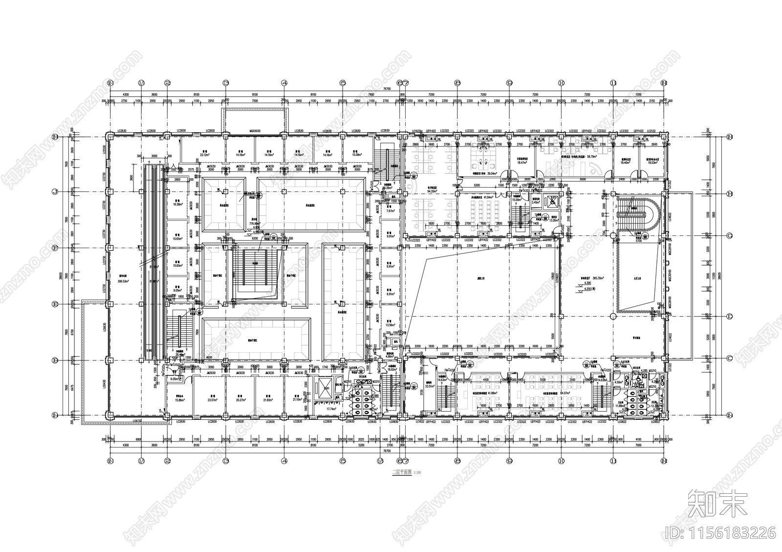 高层多功能社区农贸市场建筑图cad施工图下载【ID:1156183226】