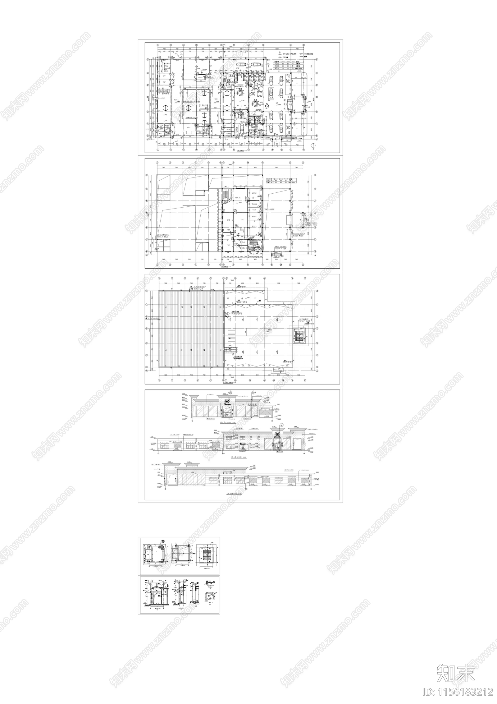 凯迪拉克汽车4S店cad施工图下载【ID:1156183212】