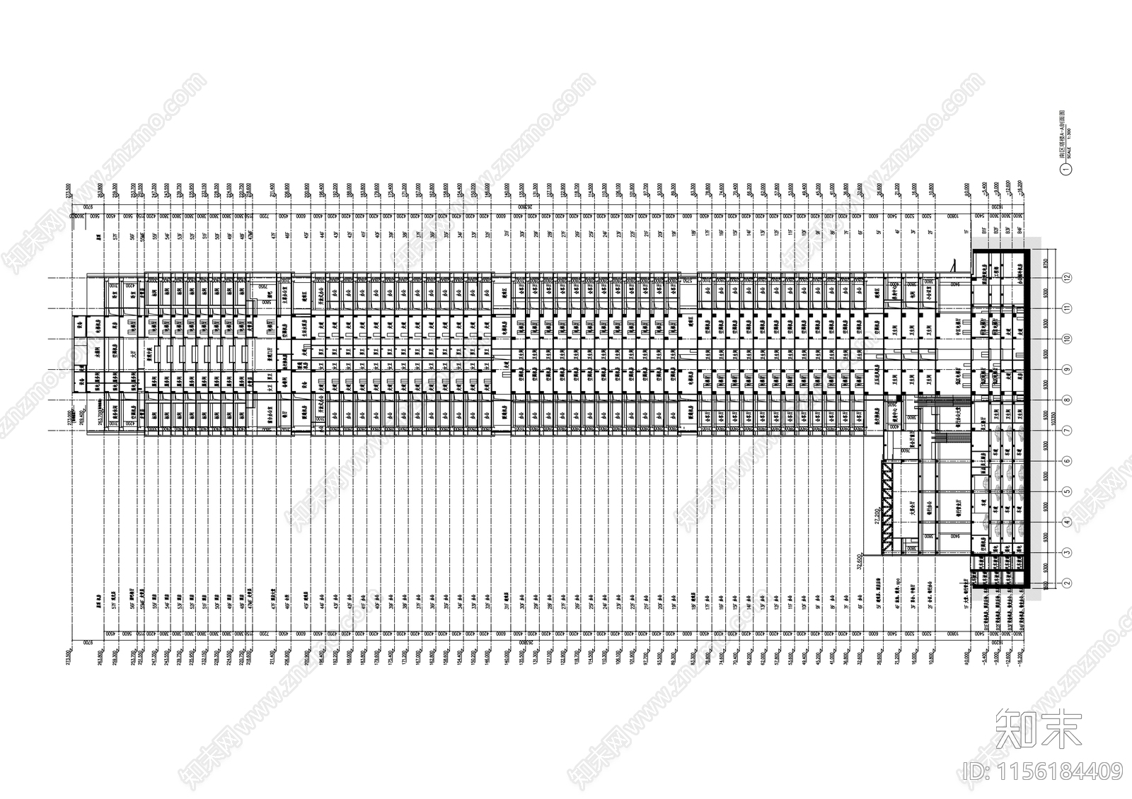 高层商业综合体建筑cad施工图下载【ID:1156184409】