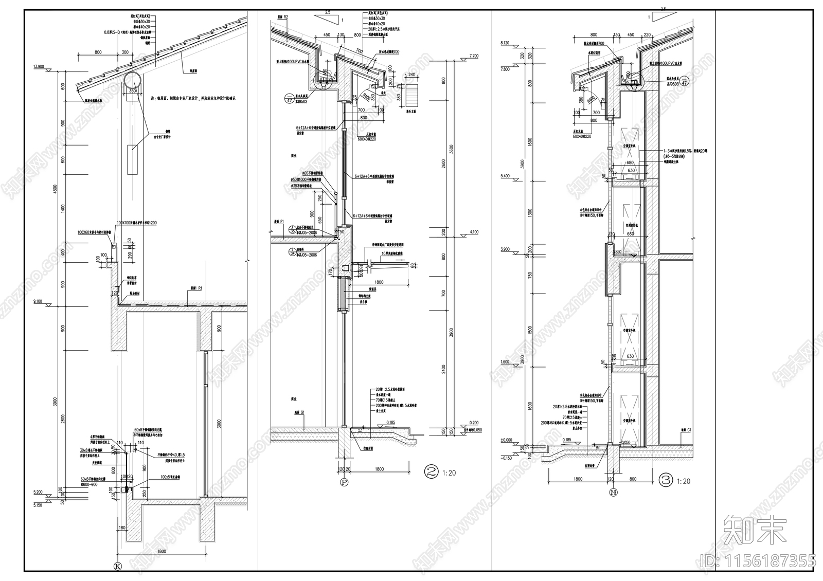 中式商业街建筑cad施工图下载【ID:1156187355】