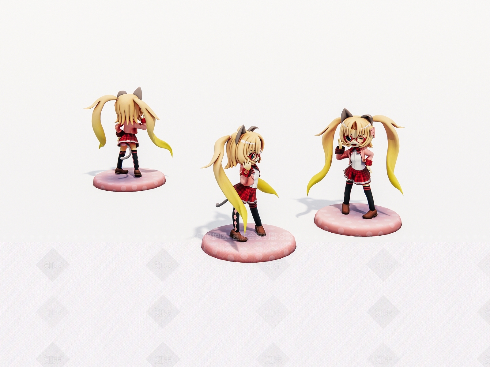 现代动漫游戏角色手办3D模型下载【ID:1156187384】