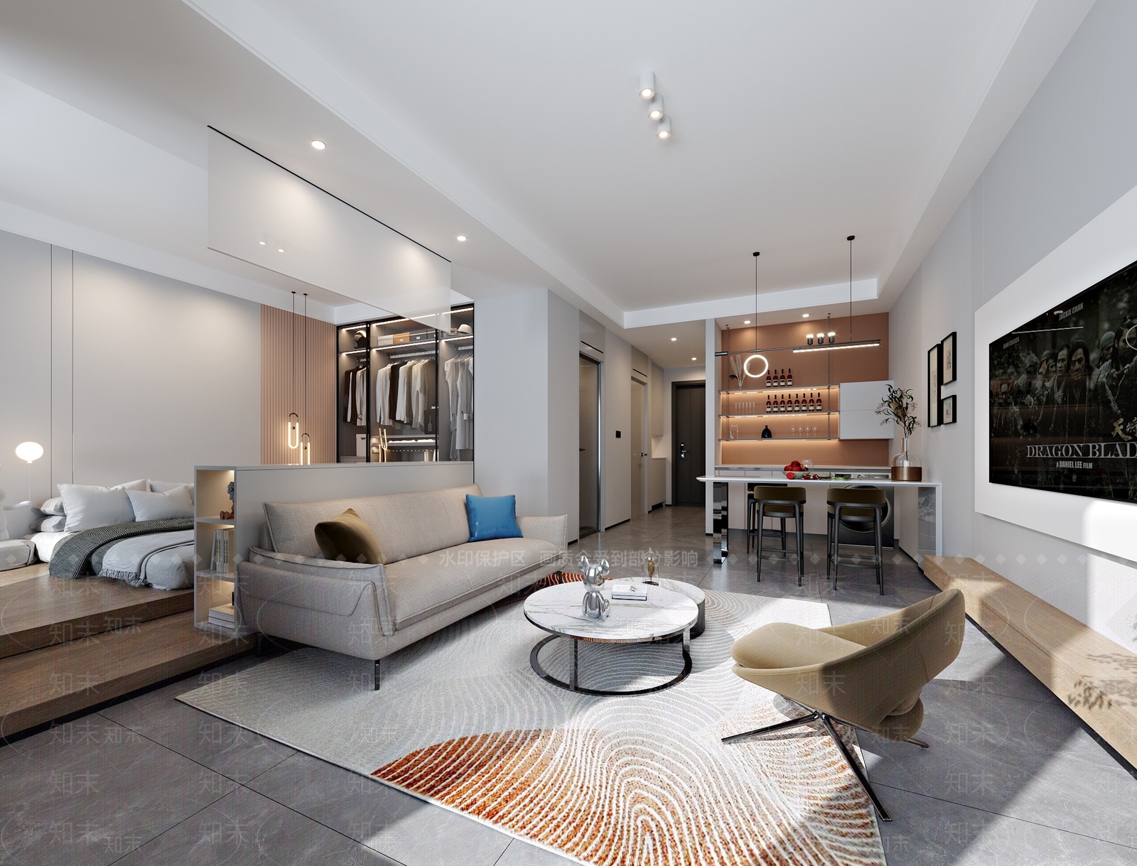 现代简约酒店公寓3D模型下载【ID:1156190188】
