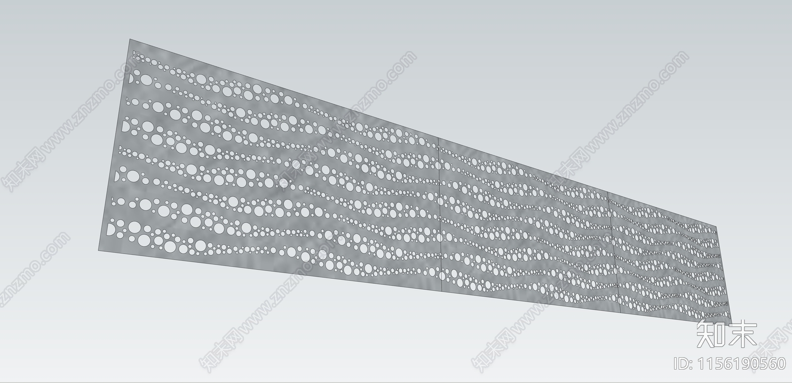 现代波浪形穿孔板SU模型下载【ID:1156190560】