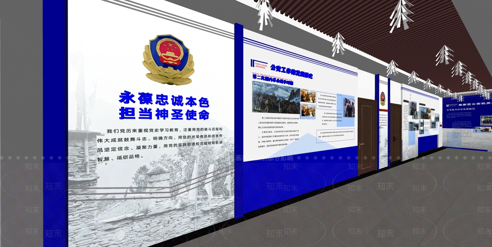 现代党建防腐文化展厅SU模型下载【ID:1156193937】