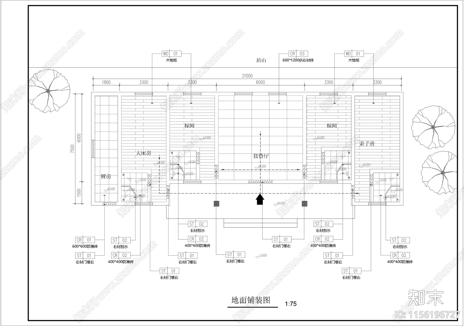 某民宿平面方案cad施工图下载【ID:1156196727】