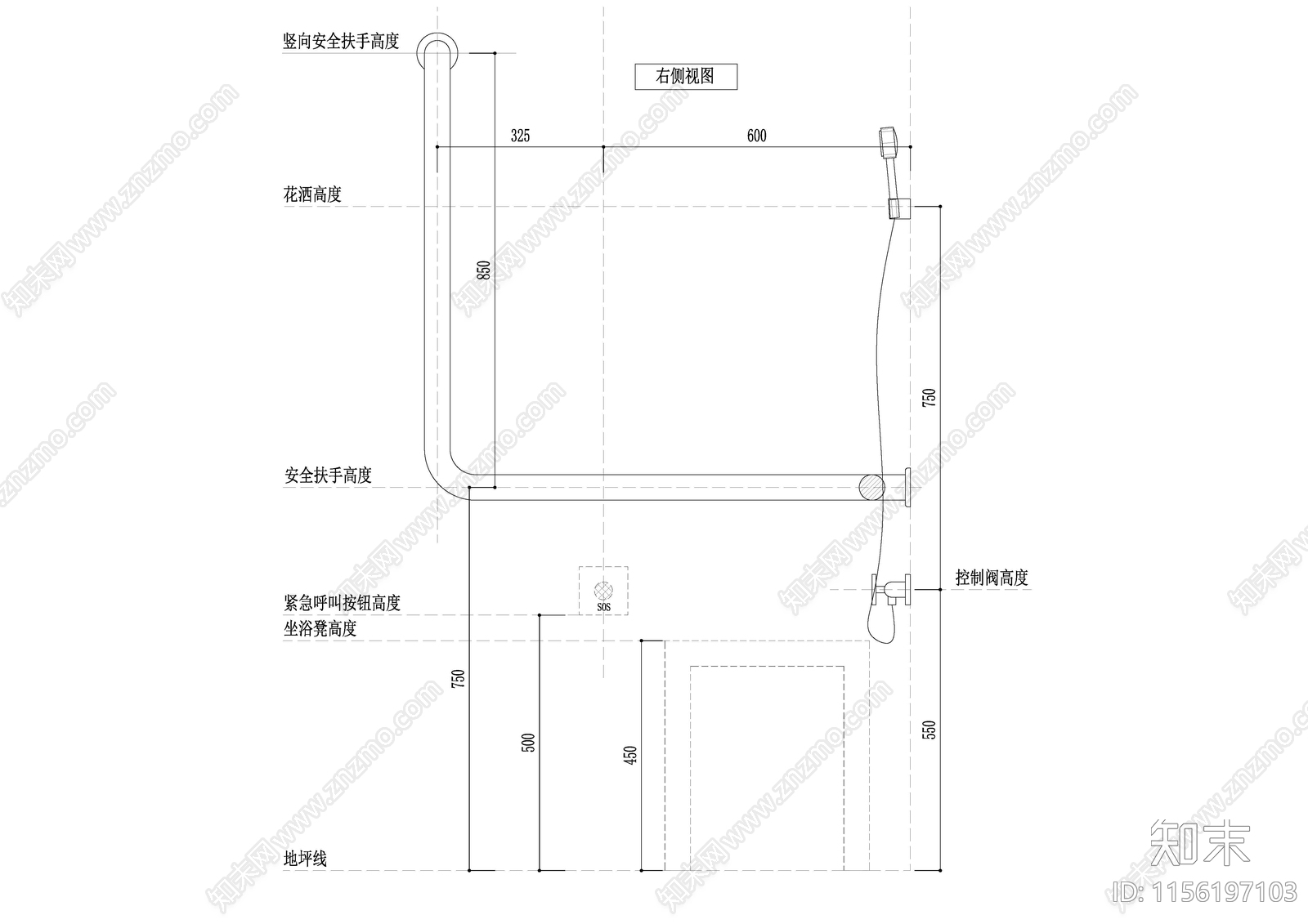 卫浴五金标准施工图下载【ID:1156197103】
