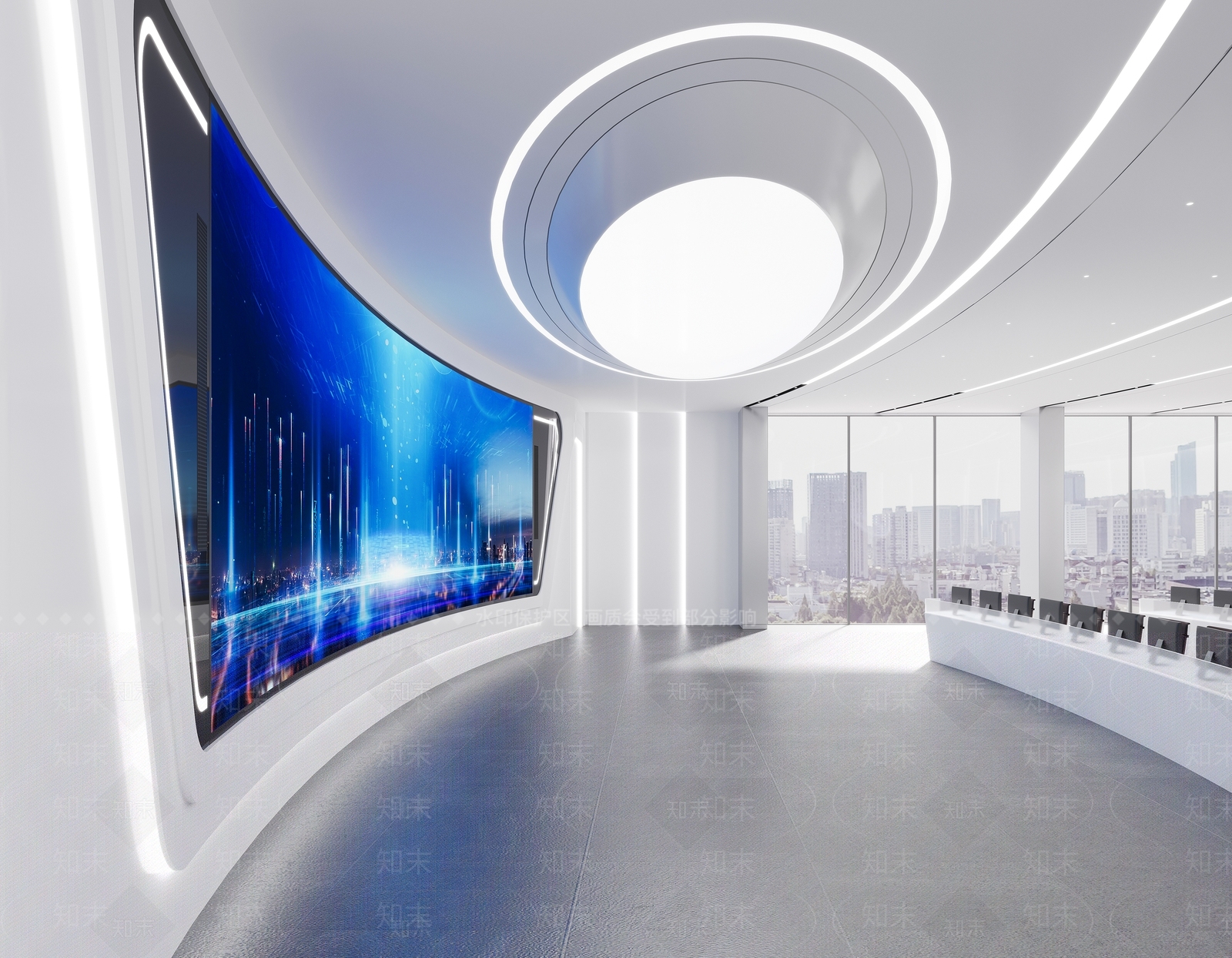 现代会议室3D模型下载【ID:1214355733】