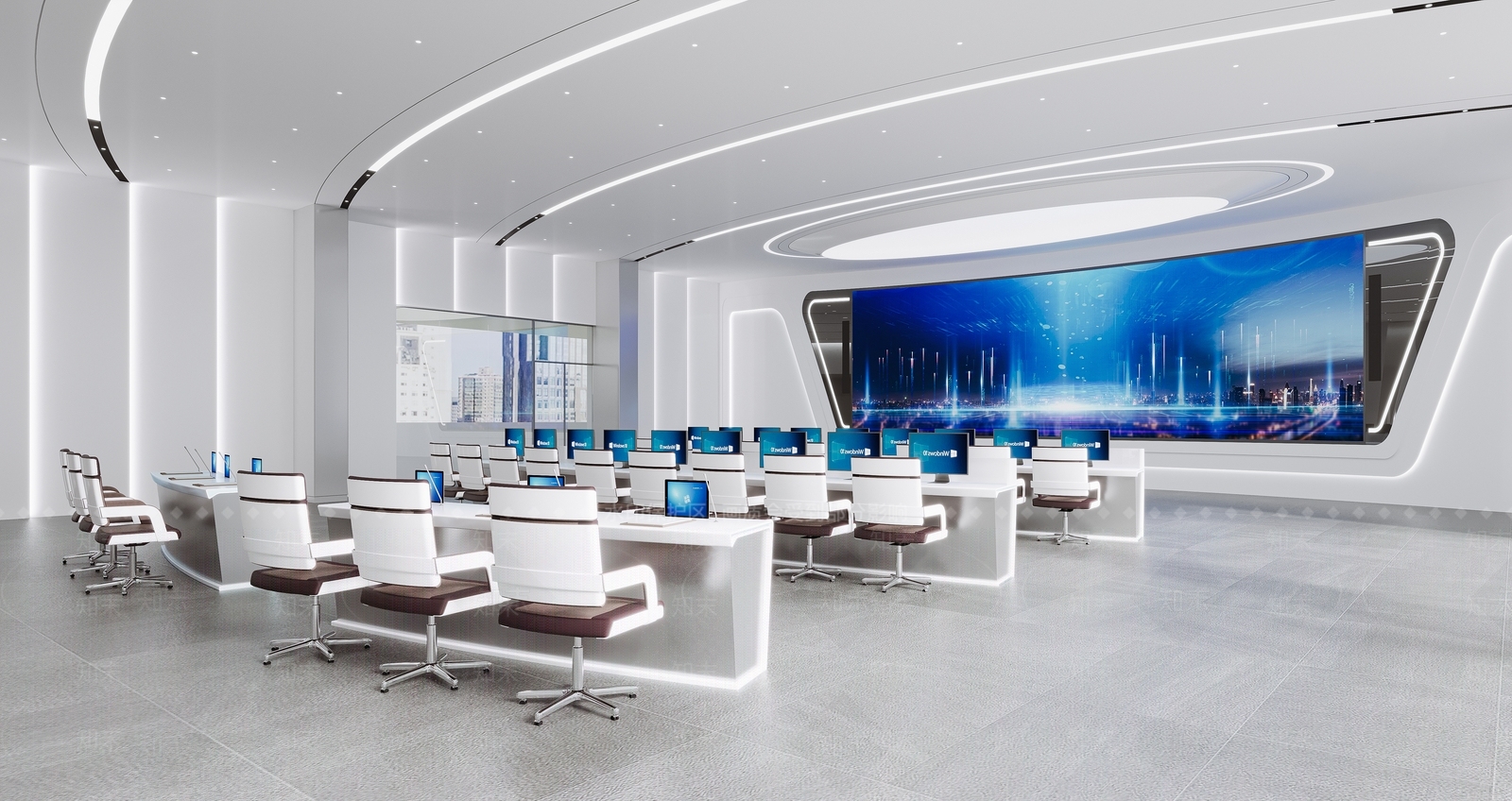 现代指挥控制室3D模型下载【ID:1156200216】