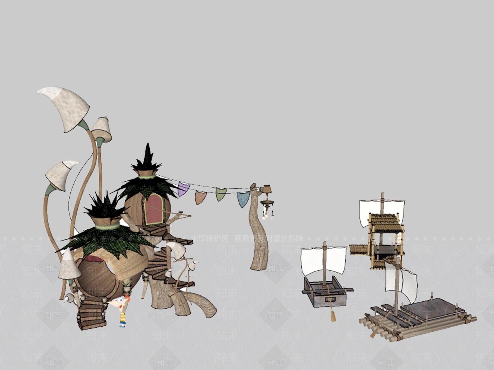 现代生态小木屋SU模型下载【ID:1157339916】