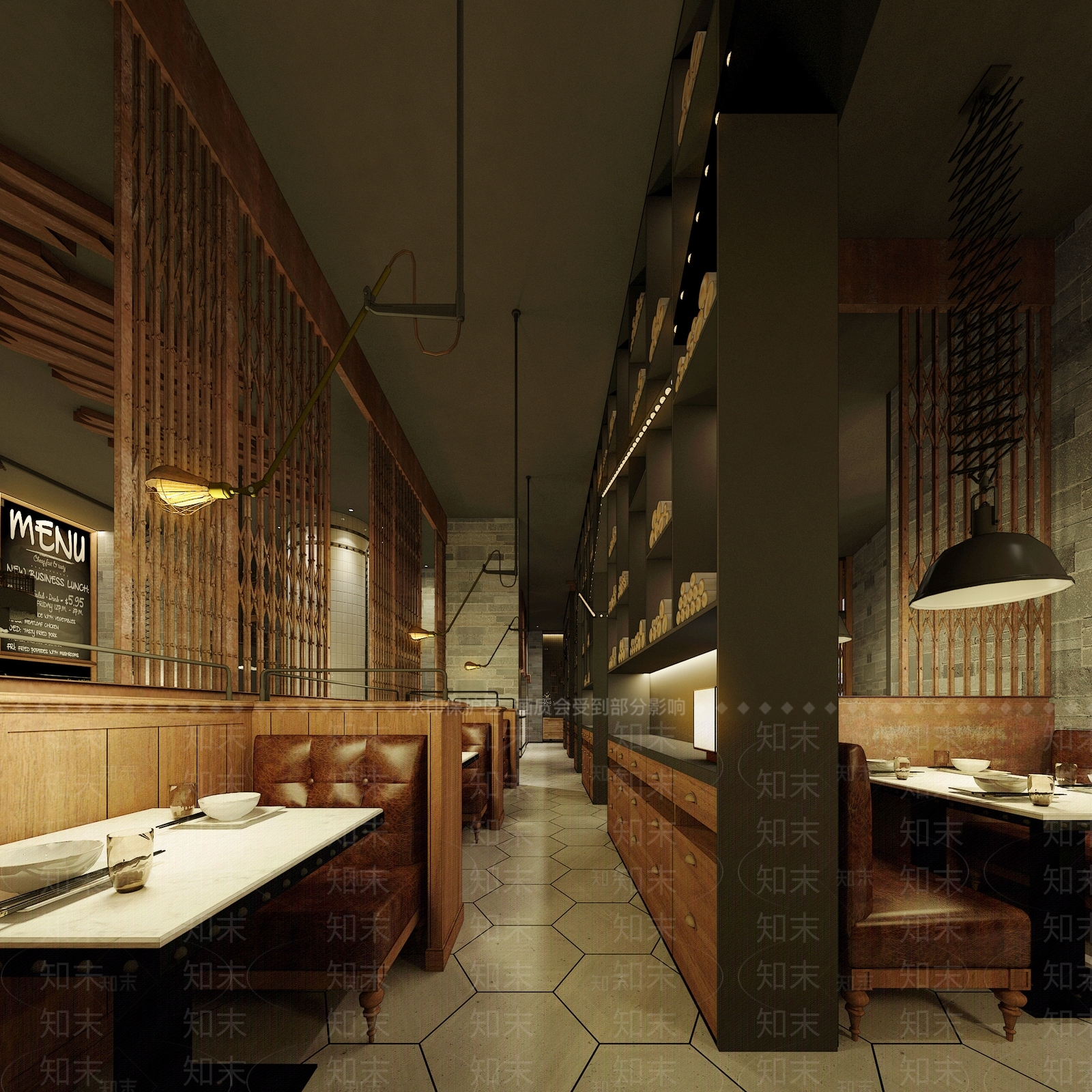 工业风咖啡厅3D模型下载【ID:1214355864】