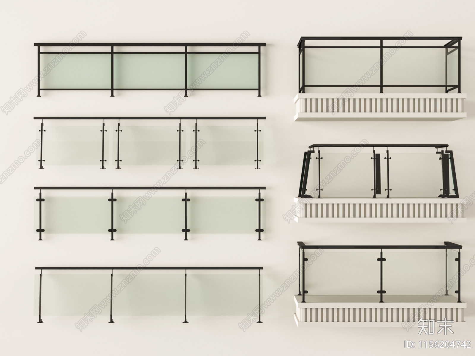 现代栏杆3D模型下载【ID:1156204742】