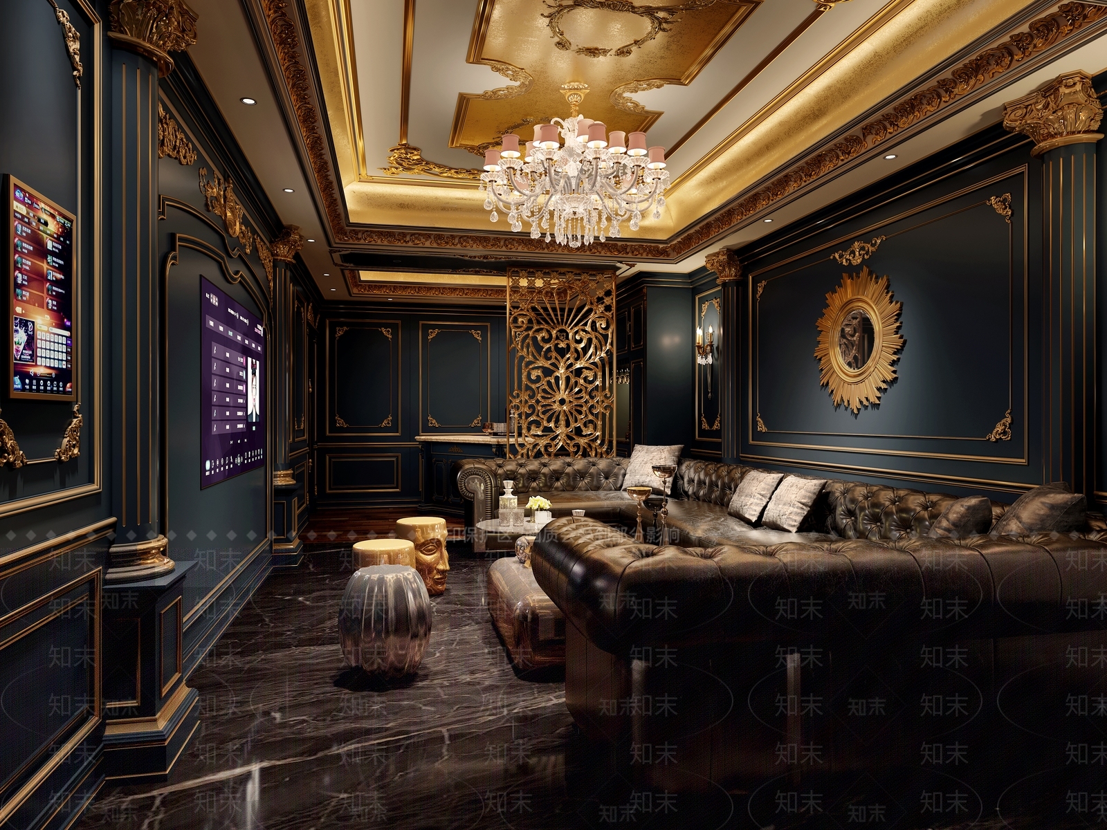 欧式古典KTV3D模型下载【ID:1156205321】