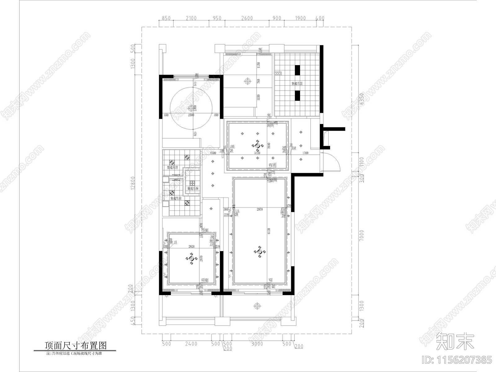 现代家装cad施工图下载【ID:1156207385】