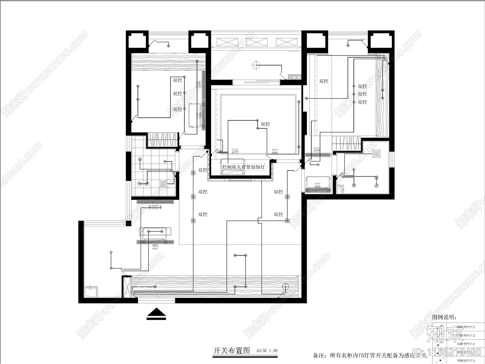 现代家装cad施工图下载【ID:1156210420】