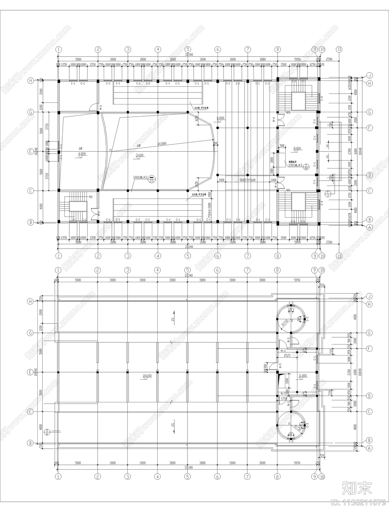 欧洲三层教堂建施工图下载【ID:1156211079】