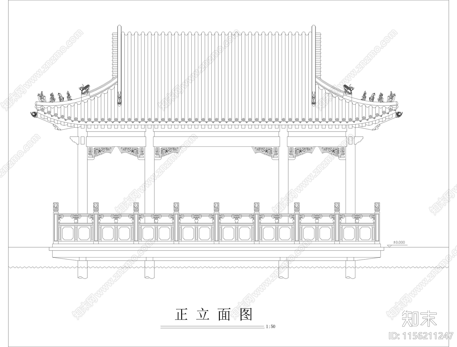 水榭设计cad施工图下载【ID:1156211247】